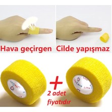 Feyza Design Çiftli Kendine Yapışan Elastik Bandaj 2,5 cm x 4,5 M, Sağlıklı Destek