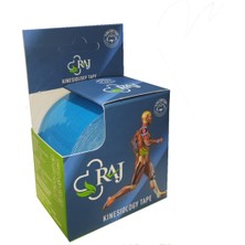 Feyza Design Mavi Kinesio Ağrı Bandı 5m x 5cm, Esnek ve Rahat Kullanım