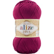 Alize Diva Merserize Ince El Örgü Ipi Yazlık Bluz Dantel Ipi 1 Adet