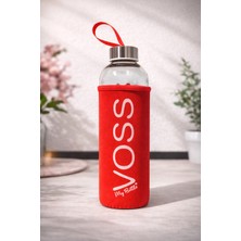 Feyza Design Kırmızı Kılıflı 500ML Borosilikat Cam Suluk, Sağlıklı ve Şık Tasarım