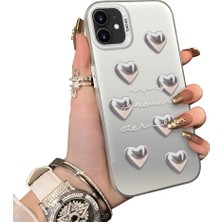 Ucuc iPhone 12 Pro Uyumlu Akrilik Sert Arka Telefon Kılıfı Yan Silikon Darbe Önleyici Lens Korumalı Sevgili Kelebek Desenli  Kapak