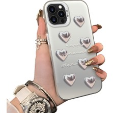 Ucuc iPhone 16 Pro Max Uyumlu Akrilik Sert Arka Telefon Kılıfı Yan Silikon Darbe Önleyici Lens Korumalı Sevgili Kelebek Desenli  Kapak