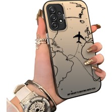Ucuc Samsung Galaxy A52 5g Uyumlu Telefon Kılıfı Uçak Deseni Akrilik Sert Arka Silikon Kenar Lens Korumalı Darbe Koruma