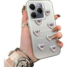 Ucuc Tecno Spark 20 Pro 5g Uyumlu Akrilik Sert Arka Telefon Kılıfı Yan Silikon Darbe Önleyici Lens Korumalı Sevgili Kelebek Desenli  Kapak