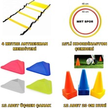 Feyza Design Futbol ve Basketbol Antrenman Seti, 4m Merdiven, Huni, Üçgen Çanak, Koordinasyon Çemberi