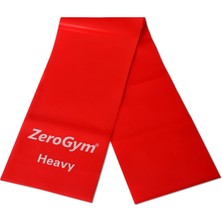 Zerogym Egzersiz Bandı Pilates Bandı, 150CMX15CMX0,65CM Kırmızı Ağır