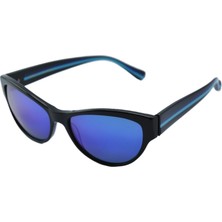 Sama Shh 58 Black Blue Lagoon Bıu Mrr Siyah Mavı Polarize Kelebek Mavı Gradyan Kadın Güneş Gözlüğü