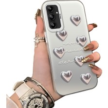 Ucuc Samsung Galaxy A14 4g Uyumlu Akrilik Sert Arka Telefon Kılıfı Yan Silikon Darbe Önleyici Lens Korumalı Sevgili Kelebek Desenli  Kapak