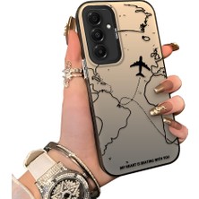 Ucuc Samsung Galaxy A16 Uyumlu Telefon Kılıfı Uçak Deseni Akrilik Sert Arka Silikon Kenar Lens Korumalı Darbe Koruma