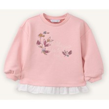 DeFacto Fırfır Detaylı Çiçekli Sweatshirt Kız Bebek G8046A526SP