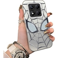 Ucuc Redmi Note 14 Pro 5g Uyumlu Telefon Kılıfı Spider-Man Desenli Akrilik Sert Arka Silikon Kenar Lens Korumalı Darbe Koruma