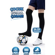 Feyza Design Çocuklar Için Renkli Futbol Maç Çorabı 33-39, Konç ve Halı Saha Tozluğu