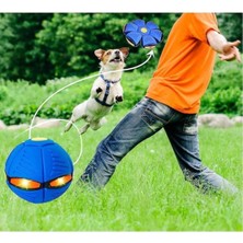 Feyza Design 16 cm Işıklı Zıplayan Köpek Oyun Topu Diskten Topa Dönüşen Eğlenceli Oyuncak