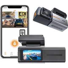 Conio S2 Ön ve Arka 4K Araç Kamerası, Wifi Bağlantılı, 170° Geniş Açı, Gece Görüş ve Park Modu