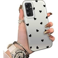 Ucuc Samsung Galaxy A34 Uyumlu Telefon Kılıfı Sevgi Yüzüğü Desenli Akrilik Sert Arka Silikon Kenar Lens Korumalı Darbe Koruma