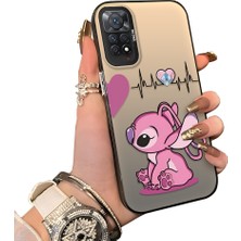 Ucuc Redmi Note 12 Pro 4g Uyumlu Telefon Kılıfı Stitch Desenli Akrilik Sert Arka Silikon Kenar Lens Korumalı Darbe Koruma