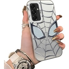 Ucuc Samsung Galaxy A16 Uyumlu Telefon Kılıfı Spider-Man Desenli Akrilik Sert Arka Silikon Kenar Lens Korumalı Darbe Koruma
