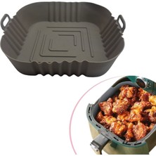 Vice Avm Renkli Isıya Dayanıklı Yıkanılabilir Silikon Fırın Ve Airfryer Kare Model Pişirme Matı 20 Cm (4915)