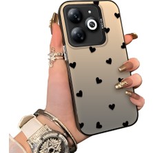 Ucuc Tecno Spark 20 Uyumlu Telefon Kılıfı Sevgi Yüzüğü Desenli Akrilik Sert Arka Silikon Kenar Lens Korumalı Darbe Koruma