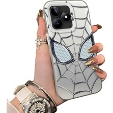 Ucuc Realme Note 50 Uyumlu Telefon Kılıfı Spider-Man Desenli Akrilik Sert Arka Silikon Kenar Lens Korumalı Darbe Koruma