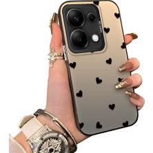 Ucuc Redmi Note 13 Pro 4g Uyumlu Telefon Kılıfı Sevgi Yüzüğü Desenli Akrilik Sert Arka Silikon Kenar Lens Korumalı Darbe Koruma