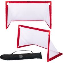 Feyza Design Portatif Mini Futbol Kalesi, Örme File, Dayanıklı, Açılır Kapanır, Çantalı