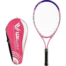 Feyza Design Çocuklar Için 23 Inç Kort Çocuk Tenis Raketi Seti, Pembe