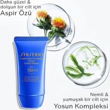 Shiseido Suya ve Isıya Dirençli, Yüksek Koruma Sağlayan Expert Sun Protector SPF50+ Güneş Kremi 50 ml
