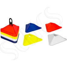 Feyza Design Çocuklar Için Çok Renkli Üçgen Antrenman Çanağı 40'lı Set