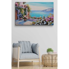 PremiumPort Deniz Manzaralı Güzel Ev Dekoratif Kanvas Tablo, Şık ve Modern Tasarım