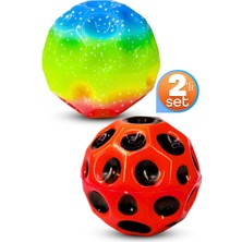 Feyza Design 2'li Galaxyball Yükseğe Zıplayan Top, Bahçe Için Eğlenceli Oyuncak Seti