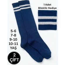 Feyza Design Çift Renkli Çok Renkli Çocuk Futbol Çorabı, Halı Saha Maç Tozluğu