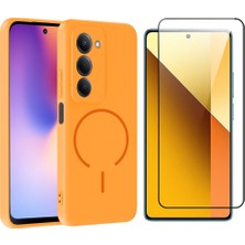 Vendas Xiaomi Redmi 15 Kılıf M-Safe Şarj Özellikli Zore Meta Kapak + Cam Ekran Koruyucu
