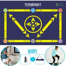 Feyza Design Premium Futbol Matı Sarı Lacivert + 120 Eğitim Videosu, Kaydırmaz Çorap