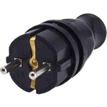 Huzur Elektrik Bylion 1X16A Kauçuk Erkek Fiş 950-001-0001/KEF-F