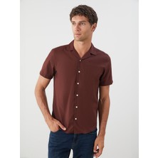 Lc Waikiki Yeni Sezon Regular Fit Resort Yaka Kısa Kollu Keten Karışımlı Erkek Gömlek