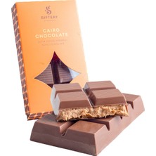 Gifteay by Taze Çikolata Dubai Çikolatası Cairo %75 Çıtır Lotus Kremalı Belçika Sütlü Tablet Çikolata 200g