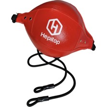 Feyza Design Çift Uçlu Deri Boks Hız Topu, Kırmızı, Dayanıklı ve Hafif Tasarım