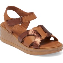 Tergan Taba Hakiki Deri Kadın Sandalet - K25Y1SN67791-A29