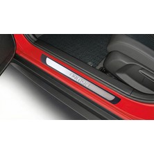 Fams Otomotiv Honda Civic 3D Krom + ABS Kapı Eşiği Koruma Edition Line 2001-2020 Arası 4 Prç. P. Çelik (Taşlı)