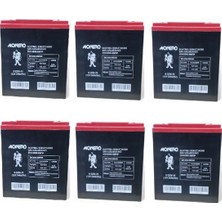 Monero 12V-24 Amper Dik  E-Bıke Akü 6'lı Paket (20 Amper Aynı Ebatlarda) Ebatlar: 180 x 78 x 170MM
