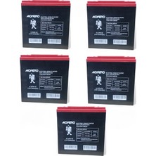 Monero 12V-24 Amper Dik  E-Bıke Akü 5'li Paket (20 Amper Ebatları ile Aynı) Ebatlar: 180 x 78 x 170MM
