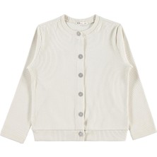 Civil Girls Yakası Fiyonklu 6-9 Yaş Hırka - Fil Dişi 6-7 Yaş