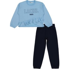 Civil Girls Lacıel Baskılı 6-9 Yaş Eşofman Takımı - Mavi 6-7 Yaş