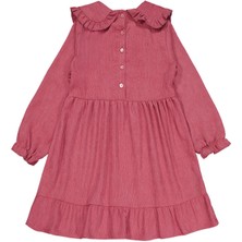 Civil Girls Eteği Fırfırlı 6-9 Yaş Elbise - Pembe 8-9 Yaş