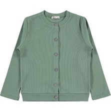 Civil Girls Yakası Fiyonklu 6-9 Yaş Hırka - Yeşil 6-7 Yaş