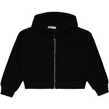 Civil Girls Düz 6-9 Yaş Hırka - Siyah 6-7 Yaş