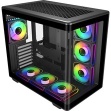 Cooler Master Elite 600 7X120MM Argb Curve Tg Mid Tower Siyah Kasa