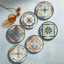 Güral Porselen Camelia Harmony Blue 6 Parça 20 cm Pasta Takımı 4287