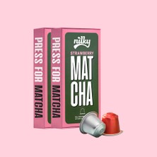 Nilky Matcha Strawberry 2 x 10 Adet Kapsül - Nespresso Uyumlu
